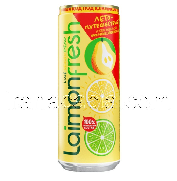 لیمون فرش قوطی گازدار لیمو گلابی خارجی